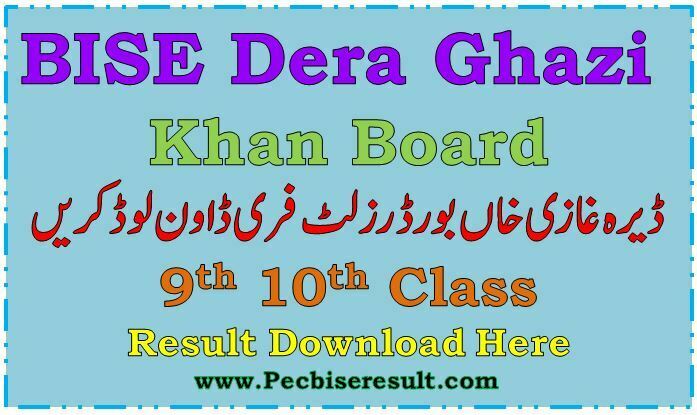DG Khan Board Matric Result 2022