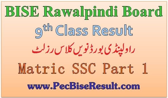 Rawalpindi Board Nine Class Result 2023 SSC Part 1