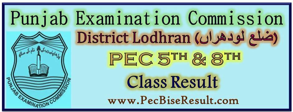 PEC 5th 8th Class Result 2023 Lodhran