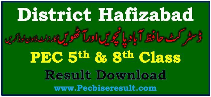 District Hafizabad 5th 8th Class Result 2023
