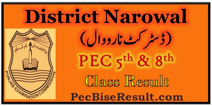 PEC Five Eight Class Result 2023 Narowal