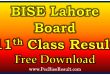 BISE Lahore Board 11th Class Annual Result 2022