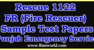 NTS Jobs Rescue 1122 Fire Rescuer (FR) Notes Sample Test Papers 2022
