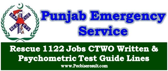 Computer Telephone Wireless Operator Rescue 1122 Jobs Psychology/Written Test Guide Lines