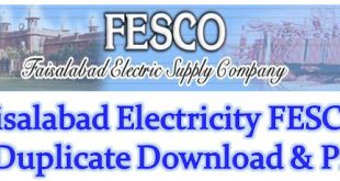 FESCO Bill Duplicate Download & Print Faisalabad Electricity Bill
