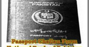 National Bank Passport Challan Form