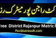 Rajanpur 10th Class Result 2023