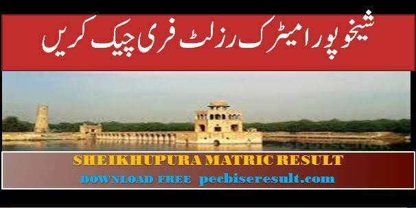 Lahore Board district Sheikhupura Matric Result 2023