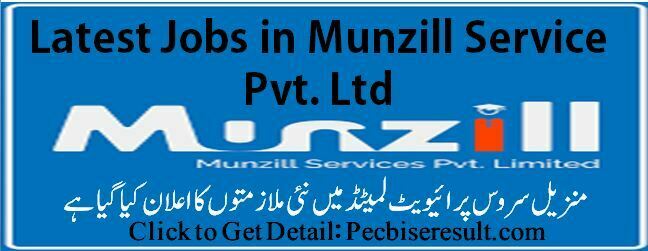 Latest Jobs in Munzill Service Pvt. Ltd 2022