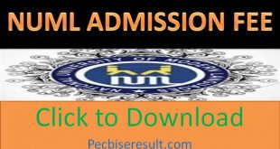 NUML Nursing admission fee 2022