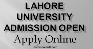Lahore University Admission fall 2022