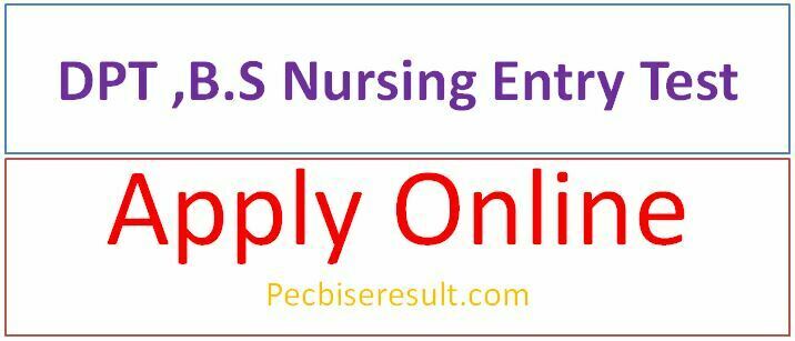 B.S Nursing or DPT Entry Test 2022