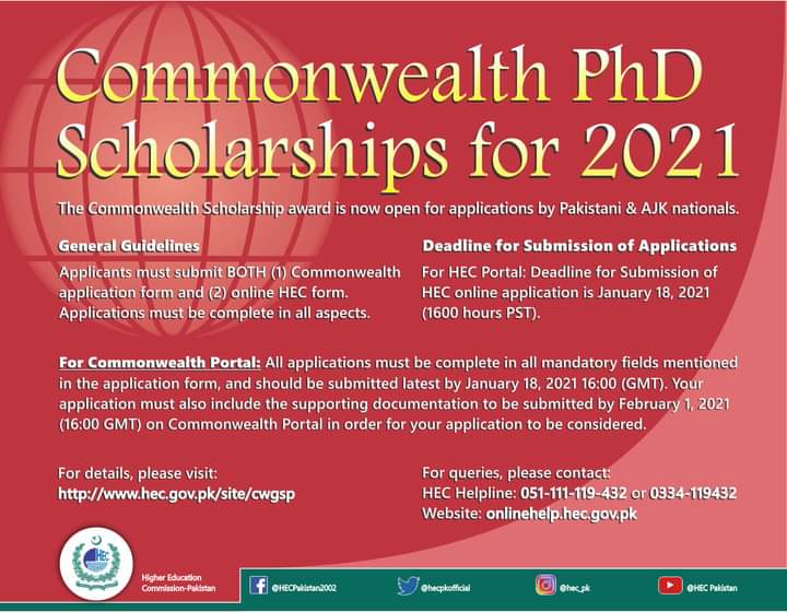 UK Scholarships 2020 for Pakistani and AJK National 