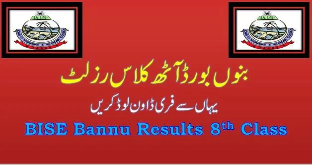 Bannu 8th Class Result Annual 2023