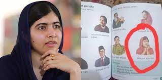 Malala's Photo in 7 text book
