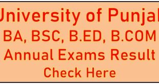 PU Lahore BA BSC BED BCOM Result 2023