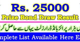 Premium Prize Bond Draw Result 25000 March 10 2023