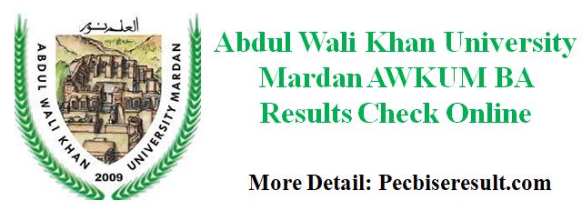 Abdul Wali Kan University Mardan AWKUM BA Results 