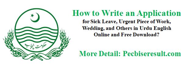 An Application for Sick Leave in Urdu English