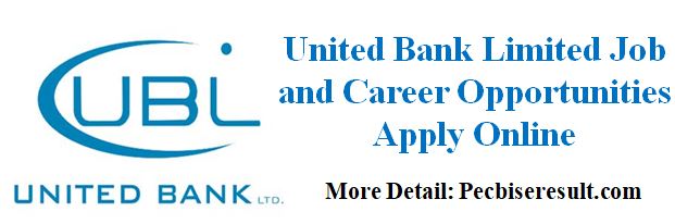 UBL Bank Job and Career Opportunities online apply